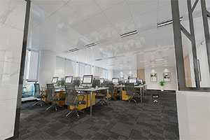 1000方大型办公室装修设计全景案例